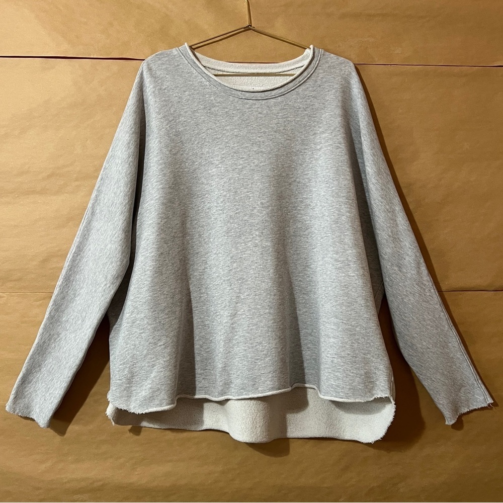Frank & Eileen | Anna Long Sleeve Capelet Sweatshirt Pullover Grey Size L